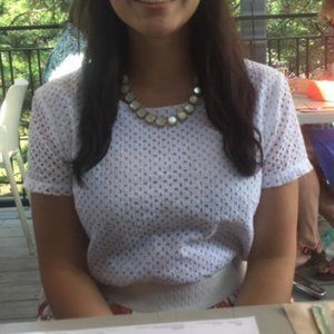 Brooks Brothers cotton eyelet blouse